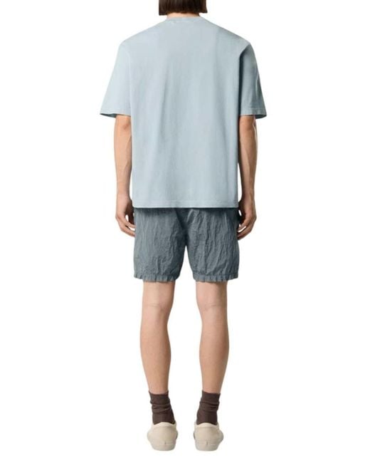 Stone Island Blue T-Shirt With Logo Patch for men
