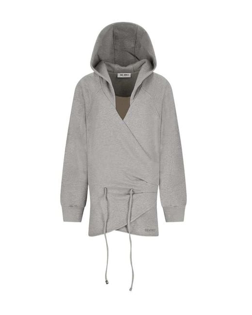 The Attico Gray American Fleece Mini Dress