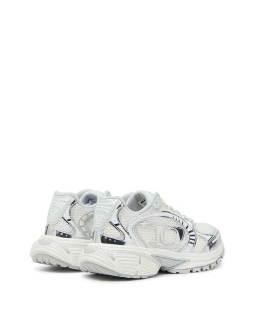 DIESEL White Sneakers With Insert Design