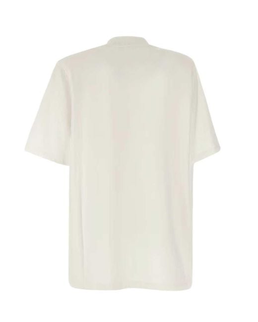 The Attico White High-Neck T-Shirt With Logo Print