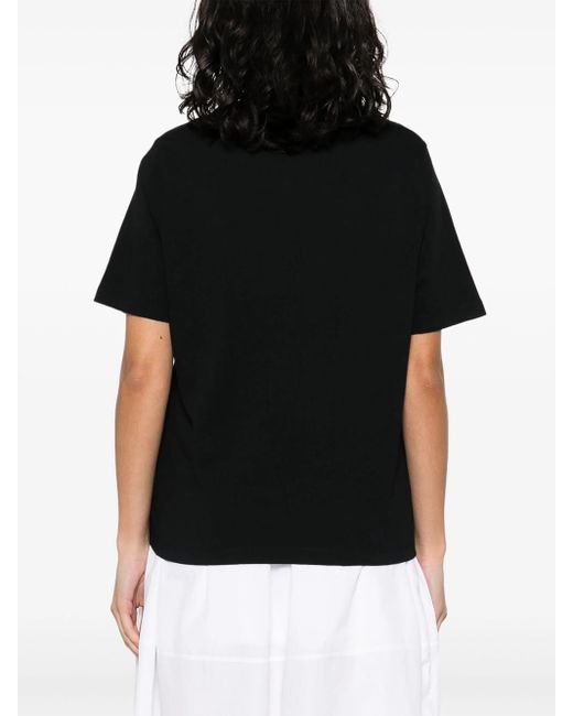 T-Shirt Con Applicazione Speedy Fox di Maison Kitsuné in Black