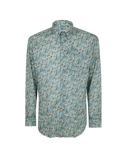 Etro Blue Paisley Shirt for men