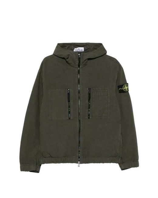 Stone Island Green Zip-Up Jacket/Hoodie for men