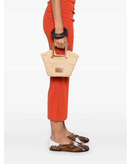 Staud White Shirley Mini Tote Bag