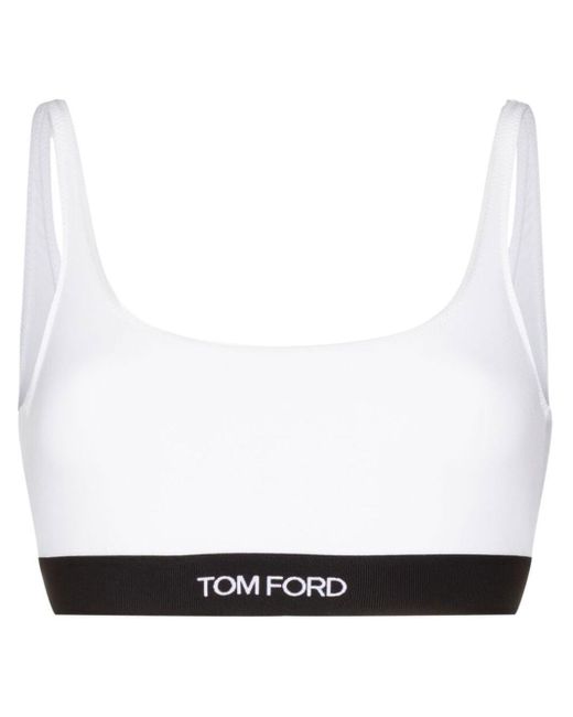 Tom Ford White Bralette With Logo