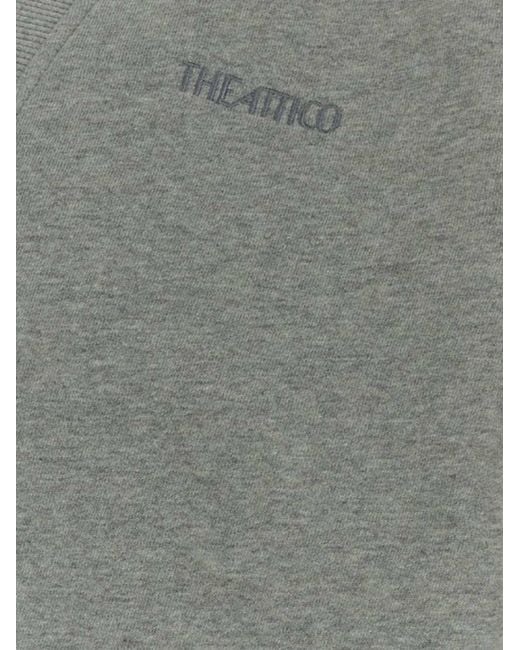 The Attico Gray Cotton Sweatshirt