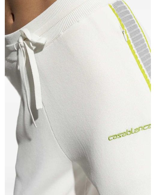Casablanca White Drawstring-Fastening Track Pants