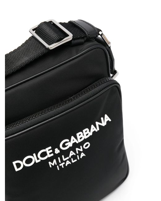 Borsa Messenger Con Logo di Dolce & Gabbana in Black da Uomo