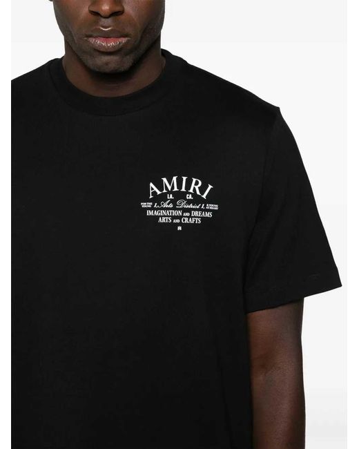 Amiri Black Arts District Logo-Print Cotton T-Shirt for men