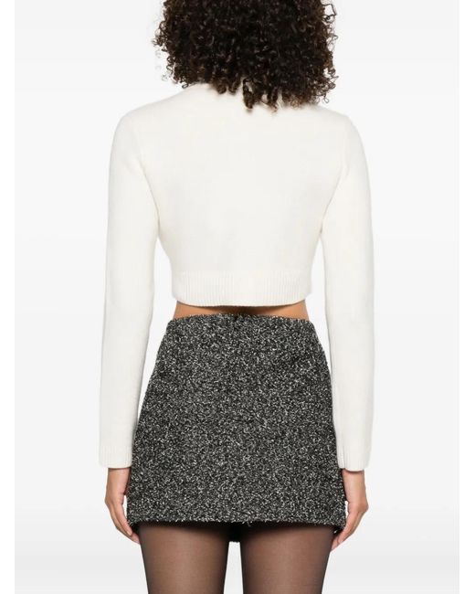 Self-Portrait White Embellished Cardigan