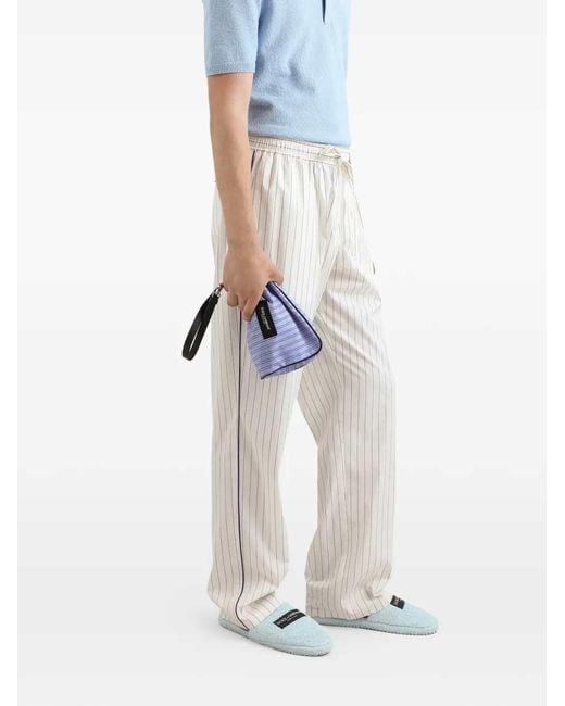 Dolce & Gabbana Blue Dolce & Gabbana Striped Tote Bag for men