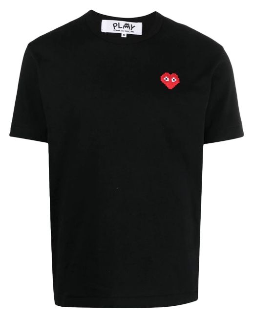 T-Shirt di COMME DES GARÇONS PLAY in Black da Uomo
