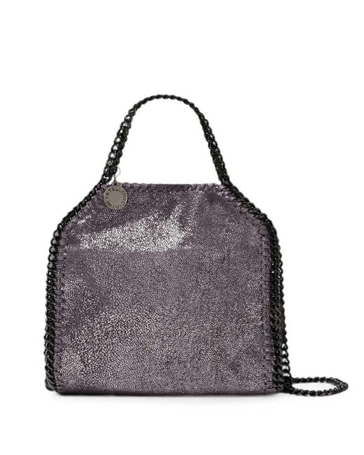 Stella McCartney Purple Metallic-Effect Falabella Tote Bag