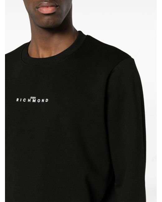 John Richmond Black Sweatshirt With Print for men