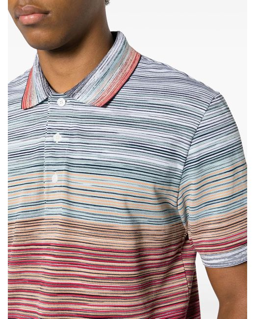 Missoni Multicolor Striped Polo Shirt for men