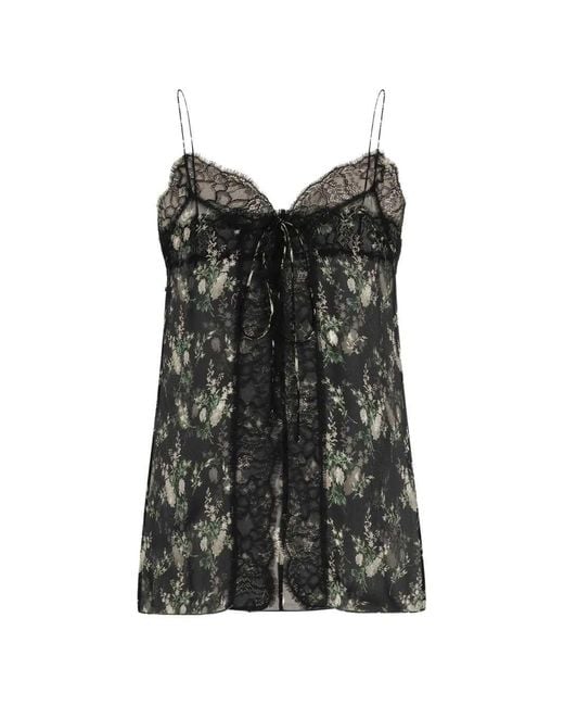 Dolce & Gabbana Black Dolce & Gabbana Floral Top
