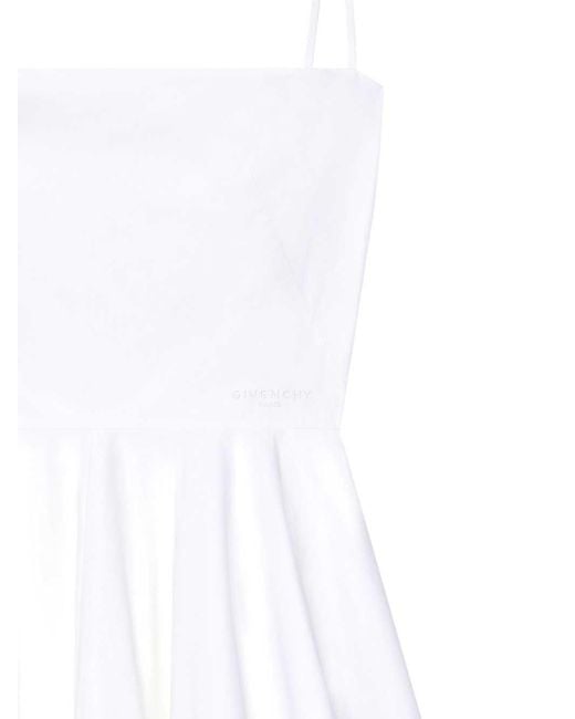 Givenchy White Poplin Mini Dress With Slit