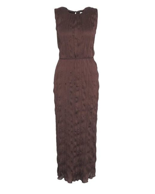 Staud Purple Mizu Pleated Dress