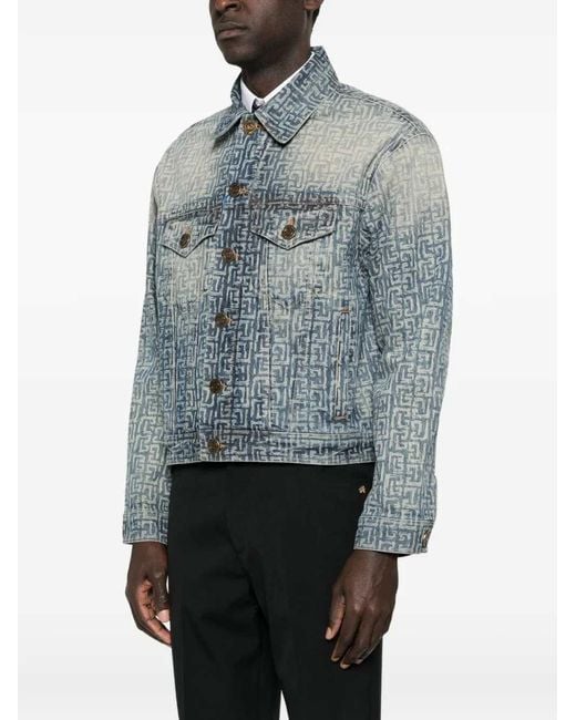 Balmain Blue Denim Jacket for men