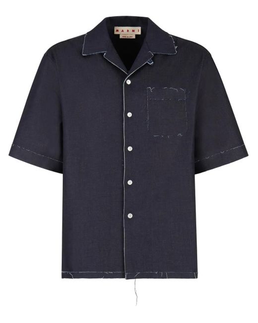 Camicia Denim A Maniche Corte di Marni in Blue da Uomo