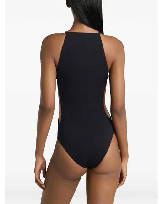 Courreges Black One-Piece Swimsuit With Cut-Out Detail