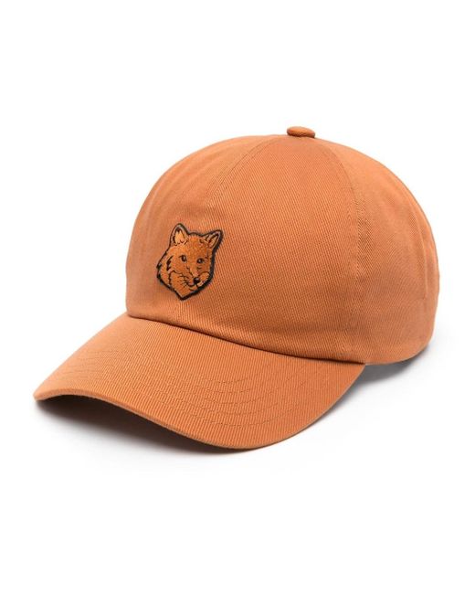 Cappello Bold Fox Con Applicazione di Maison Kitsuné in Orange da Uomo