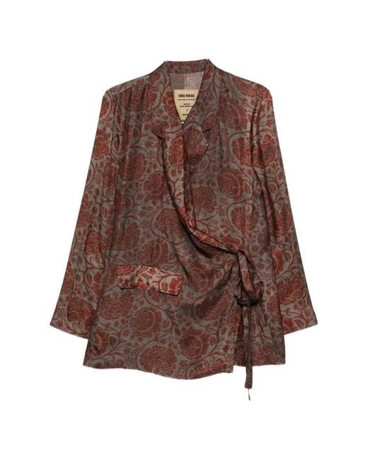 Uma Wang Brown Printed Jacket