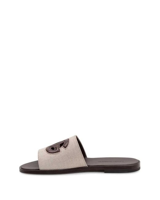 Dolce & Gabbana White Dolce & Gabbana Logo Sandals for men