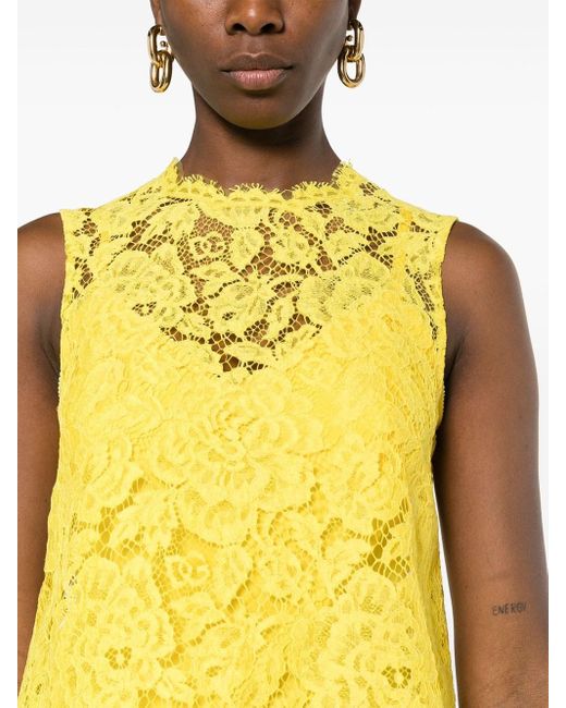 Dolce & Gabbana Yellow Floral Top