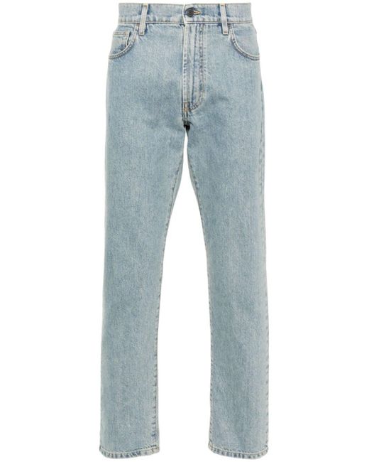 Moschino Blue Straight Jeans With Patch for men