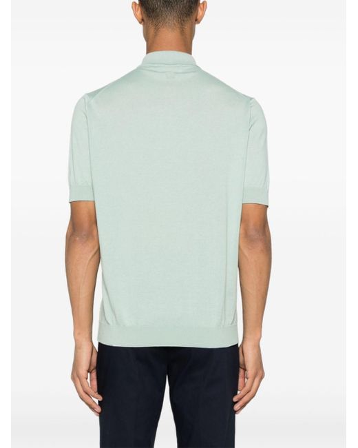 Lardini Green Polo Shirt With Embroidery for men