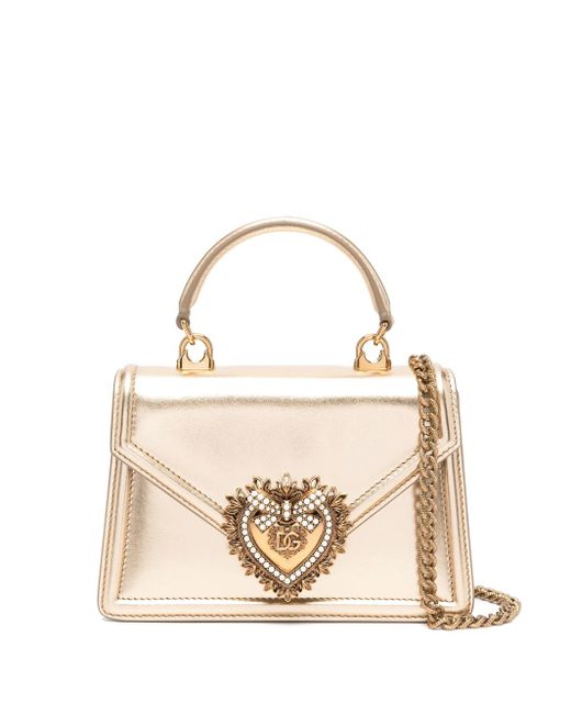 Dolce & Gabbana Metallic Small Devotion Shoulder Bag
