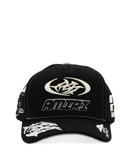 Amiri Black Logo Baseball Cap for men