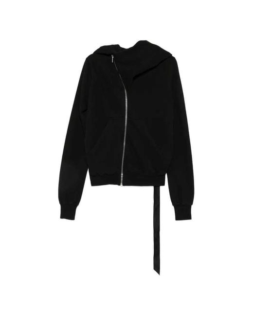 Rick Owens Black Mountain-Style Zip-Up Hoodie for men