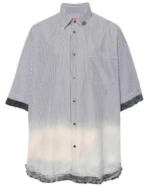 DIESEL Gray S-Trax Cotton Shirt for men