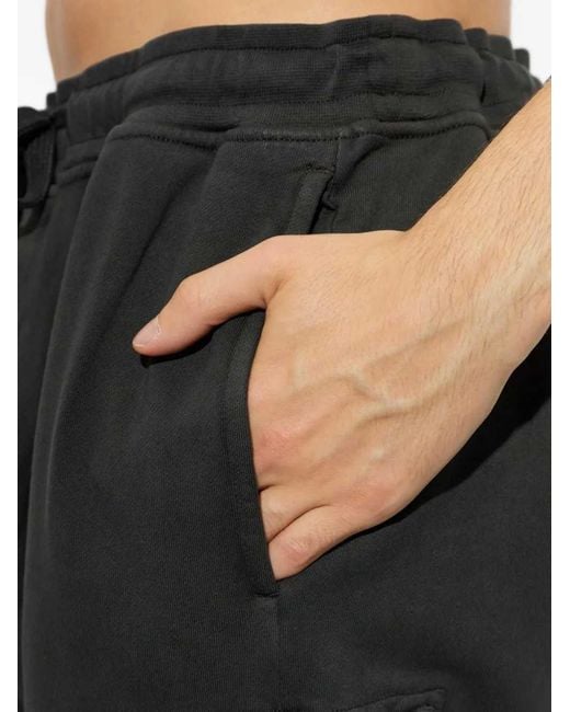 Stone Island Black Jogging Pants With Compass Badge for men