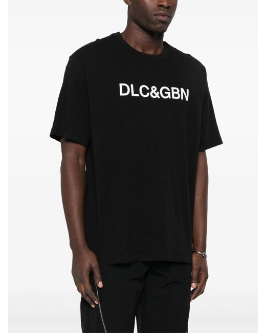 T-Shirt Con Stampa di Dolce & Gabbana in Black da Uomo