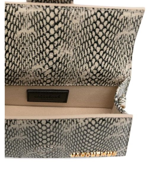 Le Bambino Snake-Print Tote Bag-Donna di Jacquemus in Metallic