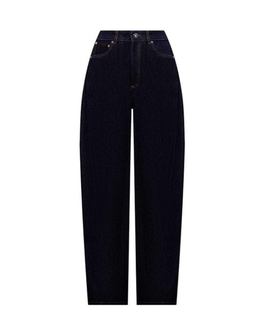 Givenchy Blue Dark Jeans With Logo Patch