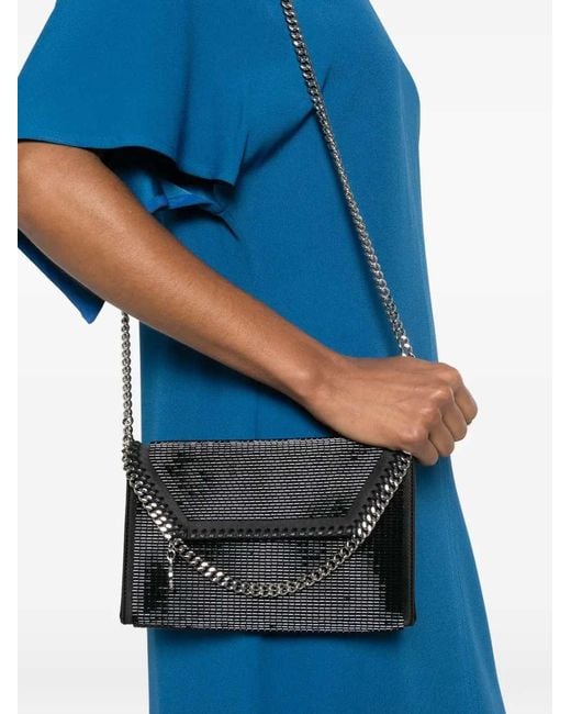 Stella McCartney White Falabella Sequin Shoulder Bag