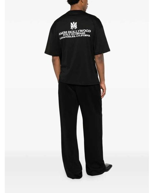 Amiri Black Oversized "Built On Dreams" T-Shirt for men
