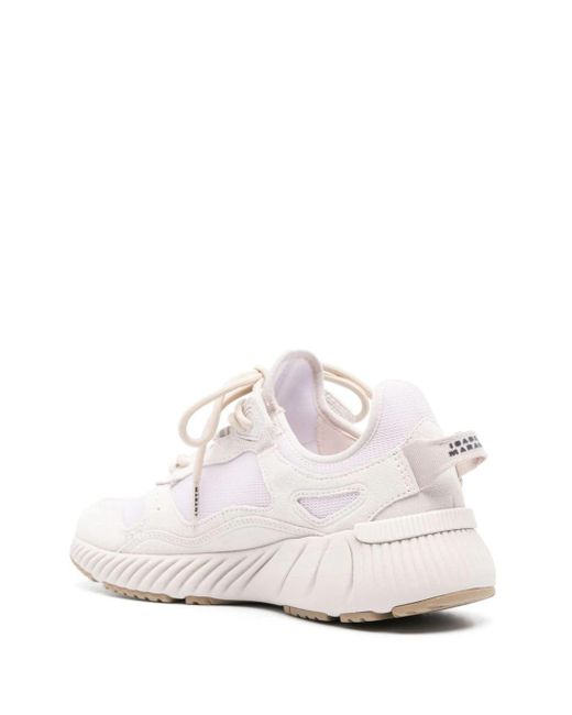 Isabel Marant White Ewie Sneakers With Mesh Inserts