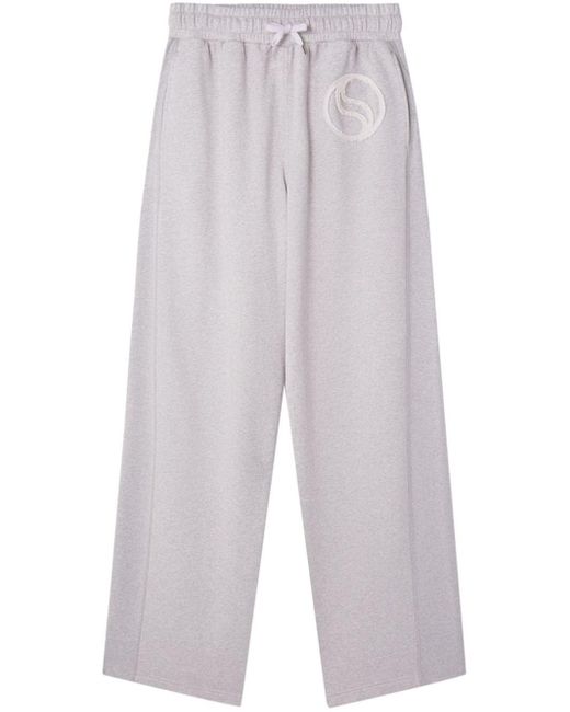 Stella McCartney White S-Wave Sports Trousers With Drawstring