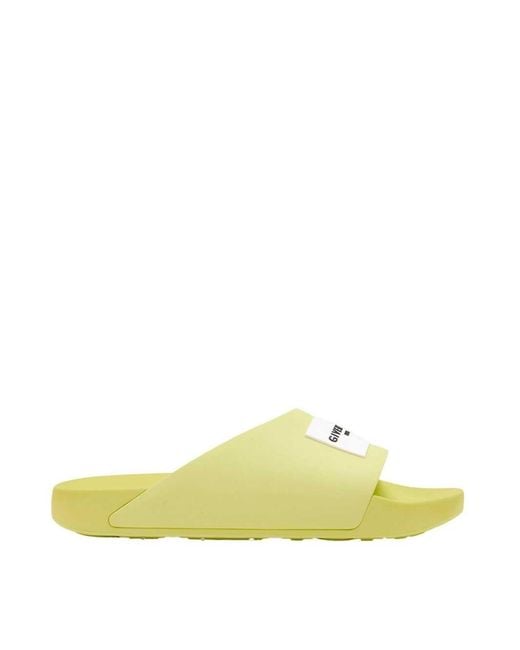Givenchy Yellow Logo Slide Sandals for men