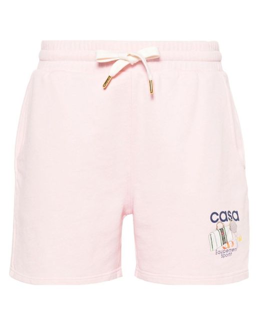 Casablancabrand Pink Bermuda Shorts With Print