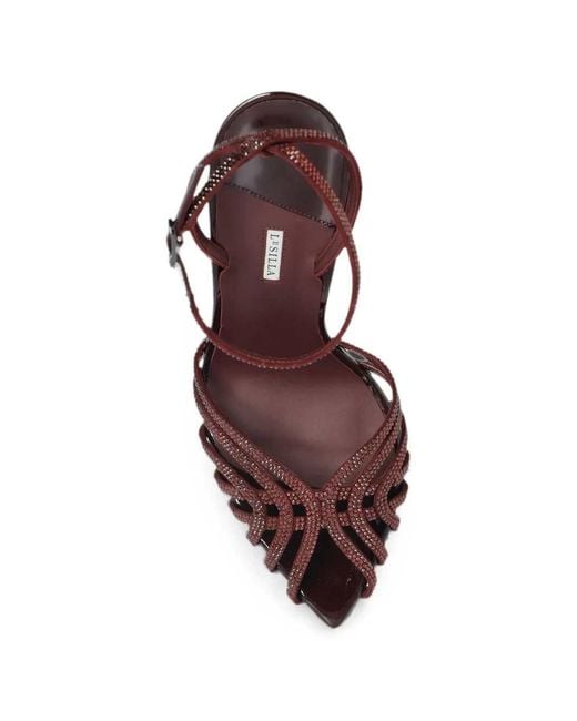 Le Silla White Embrace Crystal-Embellished Sandals