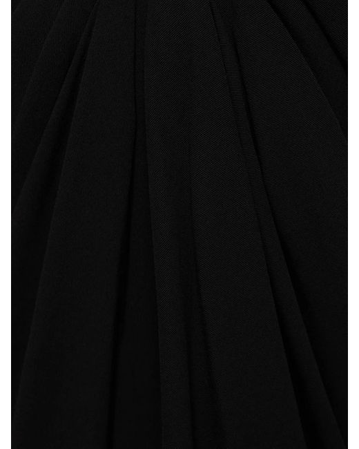 Dries Van Noten Black Wool Blend Midi Skirt