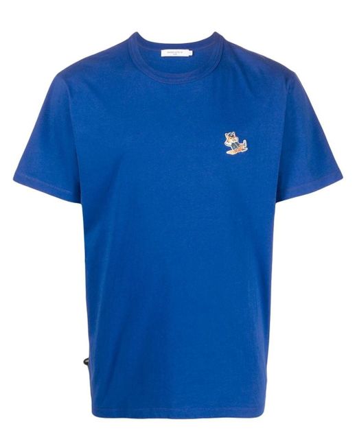 Maison Kitsuné Dressed Fox T-shirt Blue In Cotton for men