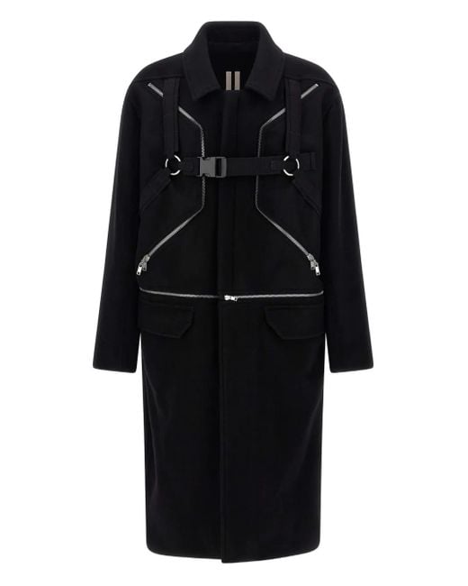 Rick Owens Black 'Blixa Jumbo Mac' Coat for men