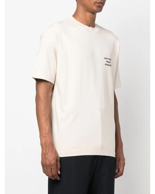 Drole de Monsieur White T-Shirt With Print for men